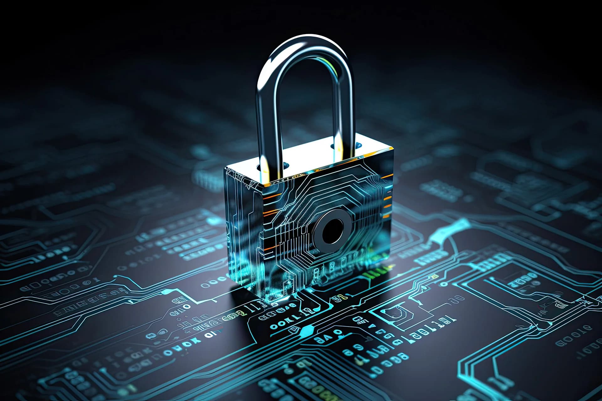 Slot op printplaat — data security